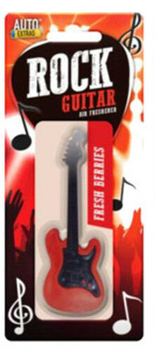 ROCK GUITAR Car Hanging AIR FRESHENER Scent Auto Taxi Coach Caravan Van NEW