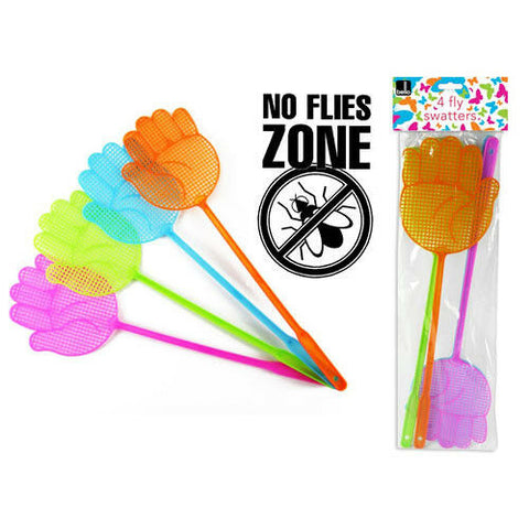 Fly Swatter Insect Pest Catcher 4 Pack  GREEN PINK BLUE ORANGE  Mosquito Kitchen